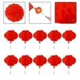 thumbnail image 3 of Traditional Chinese New Year Decorations 10Pcs Red Lanterns Easy to Assemble and Store Perfect for Weddings and Festivals, 3 of 6