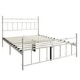 thumbnail image 4 of Castle Place Minimalist Modern King Size Metal Platform Bed, White, 4 of 6