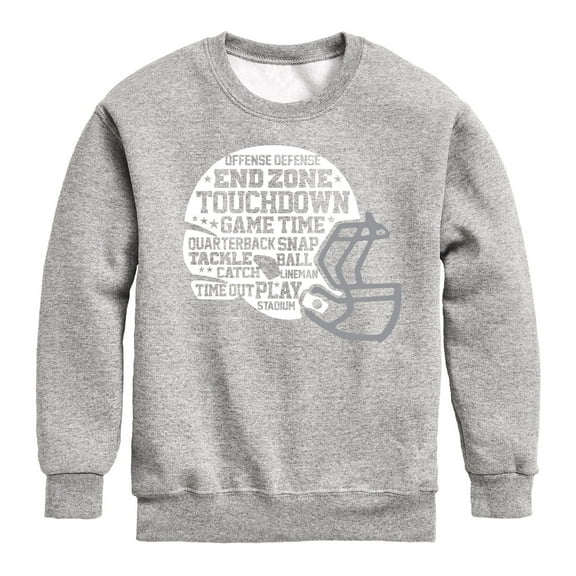 Instant Message - Football Helmet Phrases - Toddler & Youth Crewneck Fleece Sweatshirt