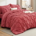 thumbnail image 3 of Juego de edredón Bedsure Queen de color rojo coral con 7 piezas, 3 of 8