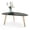 Black + Gold, variant on Manxile Modern Triangle Wood + Metal Coffee Table with One Coffee Table, Rustic White