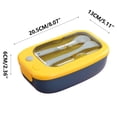 thumbnail image 3 of EQWLJWE Back To School Supplies Sale,Bento Box Adult Lunch Box,Bento Box for Kids,Plastic Lunch Box Microwave Heated and Separated Bento Box with Tableware Student Office Worker Portable Lunch Box, 3 of 4