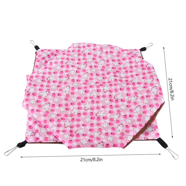 Conejo Rosa De Doble Capa, Hamaca Cálida, Cama Colgante, Saco De Dormir Para Casa, Ardilla, Mascotas Pequeñas