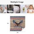 thumbnail image 6 of Cloth Napkins Set of 8 - 20x20 Inches, American Eagle Washable Reusable Table Napkins, 250 4th of July Patriotic Striped Wooden Soft & Absortbent Dining Napkin for Party Wedding Hotel Restaurant, 6 of 9