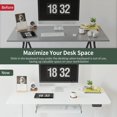 thumbnail image 5 of FEZIBO/Home Office Furniture/Wood/Desk With Keyboard Tray/Desks 63" x 24" - White, 5 of 5