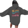 thumbnail image 2 of WEAIXIMIUNG Sweatshirts Grande Taille pour Femmes 3X Sweat à Capuche Décontracté Col Rond Imprimé Lettres Anglaises, 2 of 3