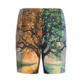 thumbnail image 2 of Lsque Seasonal Tree Reflection Mens Sleep Pajama Shorts,Short Pajama Pants, Cotton Ultra-Soft Knit-4X-Large, 2 of 9