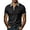 Black, variant on Men's Polo Shirts Collar Color Blocked Short Sleeved Button Pocket Polo Shirt Top