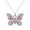 Pink, variant on Jewelry Personality Vintage Multicolor Butterfly Necklace for Women Jewelry Gifts Necklaces for Women Alloy Blue