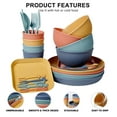 thumbnail image 6 of Loobuu Stackable Lightweight & Unbreakable Dinnerware Set, PP Multicolor, 48 Pack, 6 of 7