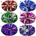 thumbnail image 2 of 1Pcs Cheerleading Pom Poms,Metallic Cheerleading Cheer Pom Poms,Cheerleader Pompoms Cheer Poms,Plastic Pom Poms,Cheering Squad Pompoms For Squad Team Sports Games Dance Dress Party,Blue, 2 of 8