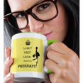 thumbnail image 2 of 3drose, I Cant Keep Calm Because Im Pregnant, Yellow, Saying, 11oz Two-tone Green Mug, 2 of 6