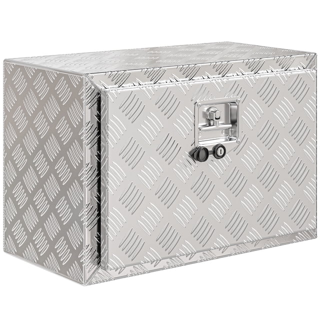 24 Inch Truck Bed Tool Box, Heavy Duty Aluminum Diamond Plate Tool Box