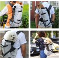 thumbnail image 5 of Mochila para perros, bolsa de viaje ajustable y de fácil ajuste para viajes, senderismo, acampada, para perros pequeños, medianos, gatos, cachorros (grande, blanco), 5 of 5