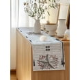 thumbnail image 5 of Table Runner 70 Inches Long for Kitchen Dining, Texas Star Retro Dresser Scarf Farmhouse, Dining Table Decorations for Wedding/Parties, Vintage White Wooden Berry 13 x 70 In, 5 of 8