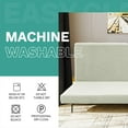 thumbnail image 2 of JIATER Armless Futon Cover Stretch Futon Slipcovers Machine Washable Furniture Protector with Elastic Bottom,Ivory, 2 of 7
