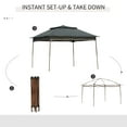 thumbnail image 7 of 11x11 Outdoor Canopy, Portable Gazebo with Zipper Netting & Carry Bag Perfect for Backyard, Patio, Garden, Camping, Dark Gray, 7 of 7