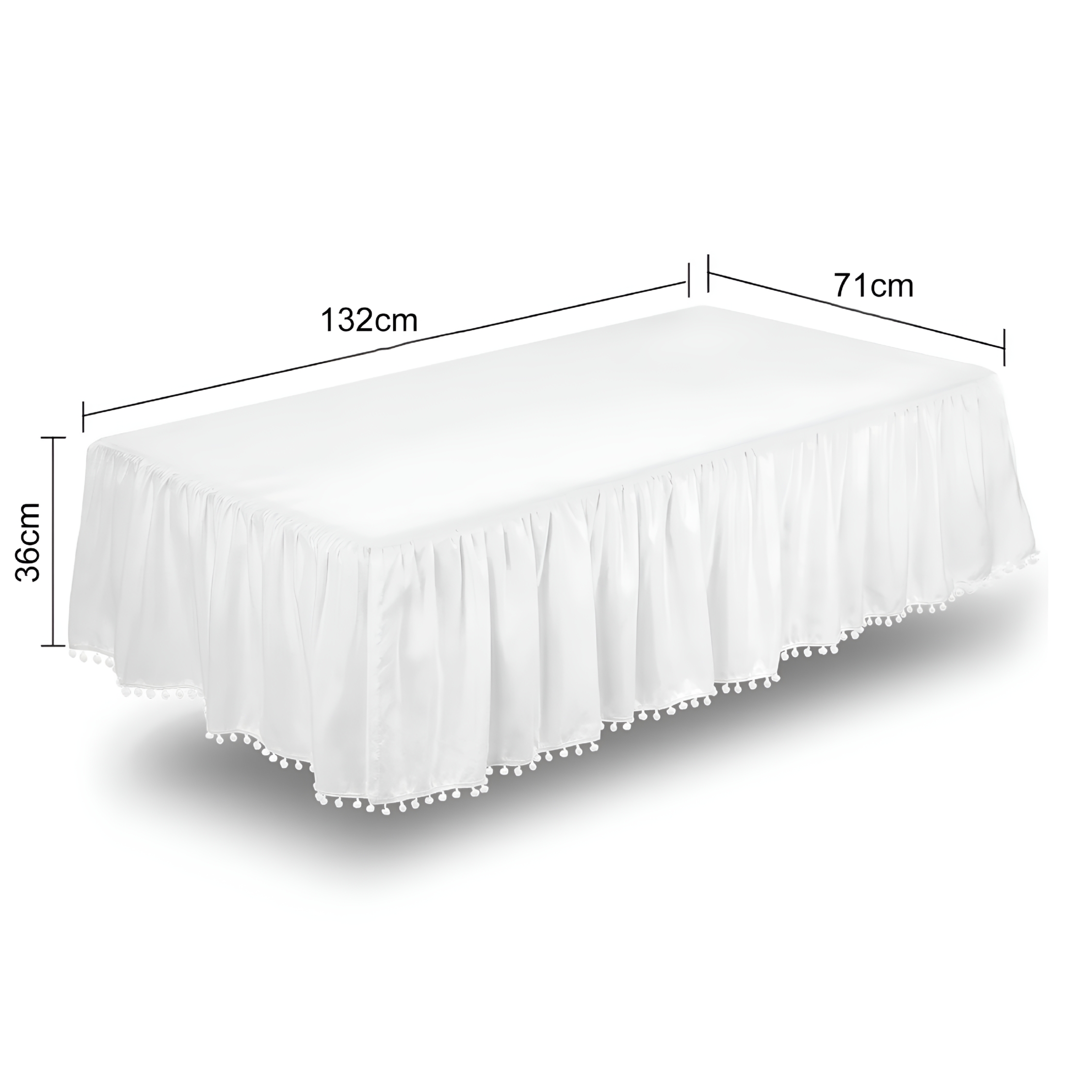 AUQ Plush Ball Ruffled Crib Skirt Toddler Adjustable Elastic Bedding Crib Ruffle Bed Skirt Baby Boys Girls Bed Cover