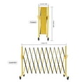 thumbnail image 6 of Mobile Barricade Gate with Casters, Aluminium Portable Expansion Flexible Fence Barricade Safety Barrier 11* 3.38 ft Yellow, 6 of 9