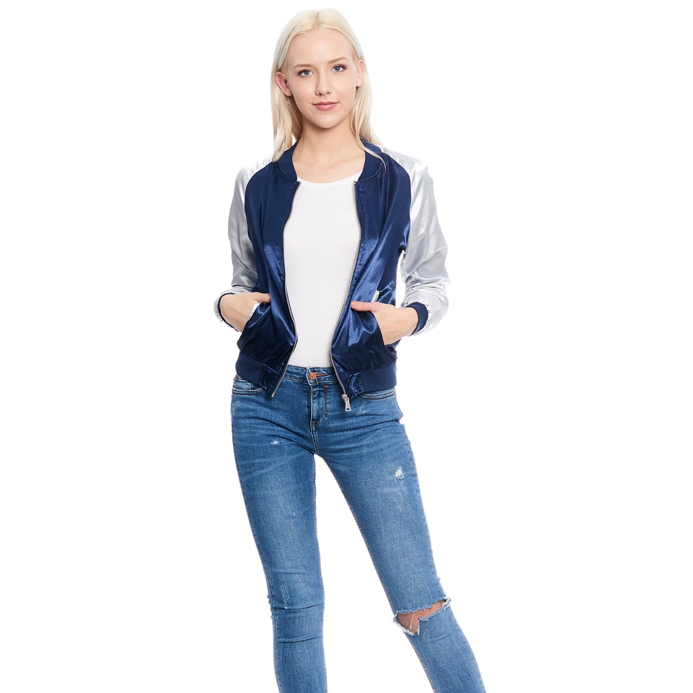 polyester bomber jacket womens