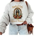thumbnail image 5 of Our Lady of Guadalupe Sweatshirt – Virgin Mary Graphic Christian Christmas Sweater, Hermosa Mañana Desde El Cielo Religious Gift for Men and Women, 5 of 7
