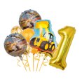 thumbnail image 3 of Decoración de fiesta de cumpleaños de construcción, excavadora de ingeniería, Tractor, vehículo, placa de papel, taza, suministros de globos de ingeniería, 3 of 5