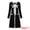 Black, variant on DARING DIVA Women's Elegant A-Line Contrast Color V Neck Dress S Black