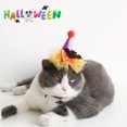 thumbnail image 2 of Halloween Pet Sequins Lace Hat with Bat Bowknot, Cute Costume Headwear for Cats Dogs Rabbits, Purple, One Size, 2 of 3