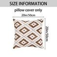 thumbnail image 6 of Unique Bargains Pack of 2 Soft Plush Throw Pillow Covers Brown 20" x 20", 6 of 6
