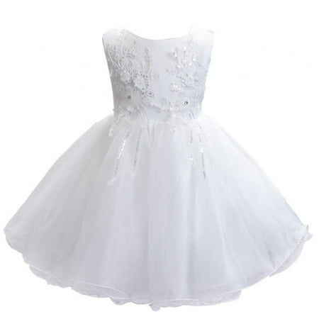 

SYNPOS Baby Girl Sequins Embroidered Dress Infant Wedding Bridesmaid Birthday Party Pageant Tutu Tulle Princess Dresses for 1-6 Years