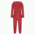 thumbnail image 4 of Towmus Women Onesies Fluffy Fleece Jumpsuits Sleepwear Plus Size Hooded Sets Pajamas Adult Winter Warm Pajamas Homewear Christmas with Pockets, 4 of 8