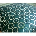 thumbnail image 3 of The HomeCentric Euro Sham Pillow Cover Teal Blue Euro Size Pillow Covers Pack of 2 26x26 inch (65x65 cm) Silk Euro Pillow Shams Circles & Dots Sequins Embellished Euro Pillow - Teal N Silver Rings, 3 of 4