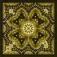 thumbnail image 1 of Ahgly Company Machine Washable Indoor Square Transitional Black Brown Area Rugs, 5' Square, 1 of 7