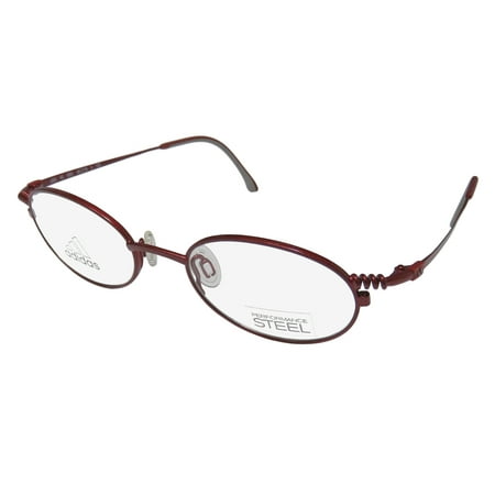 Fake Eyeglasses For Kids Girls New Adidas A966 Unisex/Boys/Girls/Kids Oval Full-Rim Cherry Red Modern European Hip Children Kids Frame Demo Lenses 45-18-125 Eyeglasses/Eyeglass Frame ()