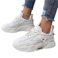 thumbnail image 3 of Womens Sneakers Low-top Breathable Solid Color Mesh Sneakers for Women Lace Up Platform Casual Comfortable Trainers Fashion Versatile Candy Color, 3 of 4