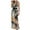 Khaki, variant on Women Summer Boho Floral Loose Jumpsuit Women Fashion Halter Backless Slit Leg Floral Print Jumpsuit Green XXL