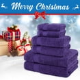 thumbnail image 2 of Juego de toallas Cotton Paradise, 6 piezas, 100% algodón, color morado, 2 of 8