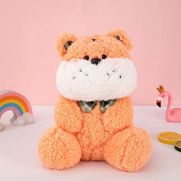 Bear Children Gift Sofa Decoration Bunny Tiger Back Cushion Home Decoration Frog Plush Doll Rabbit Stuffed Toys Plush Animal Toy Pig Plush Toys ORANGE