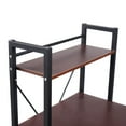 thumbnail image 3 of Patiojoy Computer Desk Home Office Desk PC Laptop Study Workstation Table With 4 Shelves Brown, 3 of 7