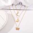 thumbnail image 3 of Collier Papillon Mode Diamant Personnalité Pendentif à Franges Multicouche Bijou Cadeau pour Dames, 3 of 9