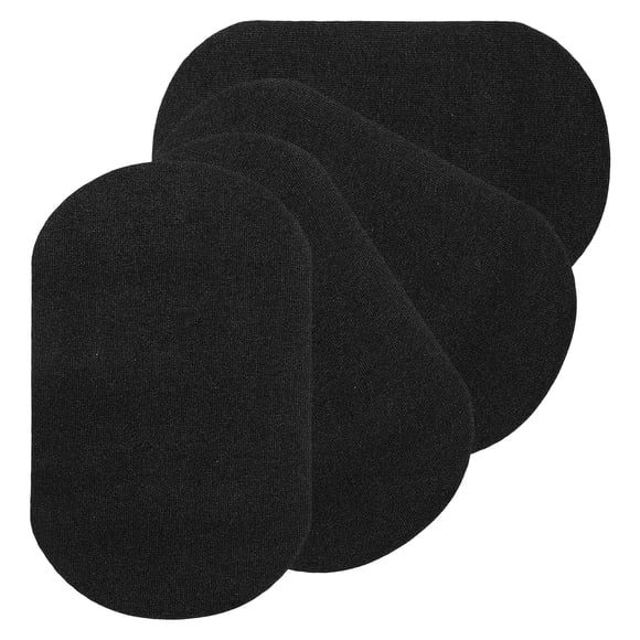 Uxcell Parche de planchar 4 piezas 7 x 4 pulgadas Kit de parches de terciopelo para codos y rodillas para pantalones, camisas y chaquetas en negro