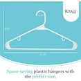 thumbnail image 2 of Royale Plastic Hangers 40 Pack - White Plastic Hangers - Clothes Hanger With Hooks – Heavy Duty Space Saving Coat Hangers Ideal For Everyday Use For Tops, Skirt, Dress, Shirts, Pants (40 Pack, White), 2 of 9