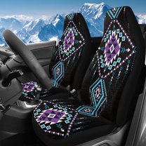 Uorisanigo Front Car Seat Covers High Back Bucket Seat Cover for Most Cars, Trucks, SUVS, or Vans Universal Fit Ethnic Geometric Tribal Auto Seats Covers Set Protection for All Seasons
