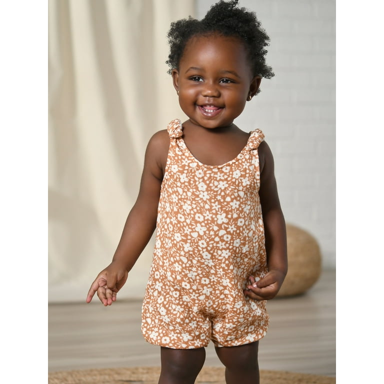 Modern Moments by Gerber Baby Girl Gauze Romper Sizes 0 3M 24M Walmart