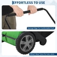 thumbnail image 5 of Green 21 Inch Dual Brush Push Leaf Grass Lawn Sweeper, 5 of 7