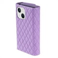 thumbnail image 6 of Magnetic Flip Case for iPhone 13,Crossbody Strap RFID Blocking Leather Purse Case with Card Holder, Zipper Bills Slot Handbag Wrist Lanyard Cover For iPhone 13, Purple, 6 of 9