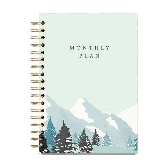 Xihbxyly Cuaderno de Planificación, Planificador Mensual Creativo, Tapa Dura Resistente, Vista Semanal Detallada, Espacio de Escritura Despejado, Priorización de Citas, Ideal para Estudio En La Ofici