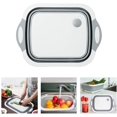 thumbnail image 1 of Tabla de cortar, tabla de cortar de plástico de alta calidad, almacenamiento de frutas y verduras, tabla de cortar plegable con tapón de drenaje, tabla de desayuno, accesorios de cocina, 1 of 7