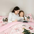 thumbnail image 5 of jejeloiu Merry Christmas Bedding Comforter Set,Nutcracker Soldier Twin Comforter Sets,Pink Bowknot Bowtie Bedding Set For Child,Breathable Home Decor Reversible,2-Piece, 5 of 8