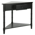 thumbnail image 3 of SAFAVIEH Gomez Corner Table With Storage Drawer Distressed Black, 3 of 7